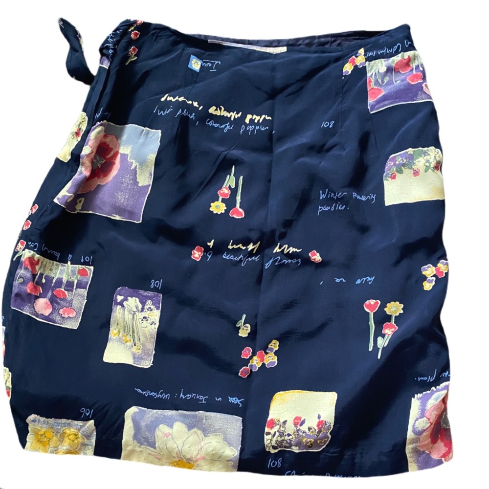 Vintage floral faux wrap skirt - Picture 2 of 4
